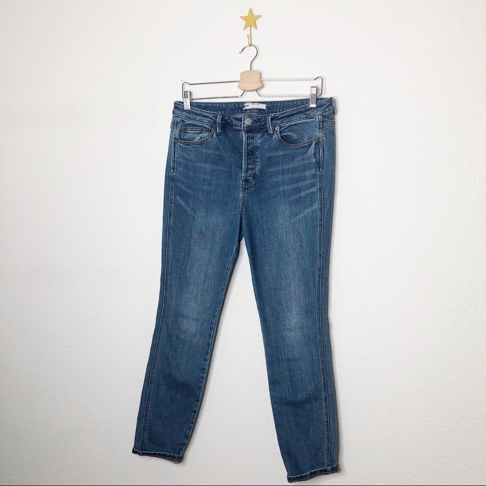 Free People Button Fly Straight Leg Jeans